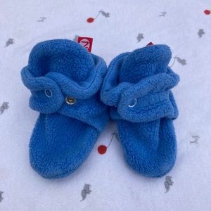 Blue Fleece Zutano Booties